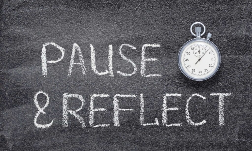self-discovery pause & relfect